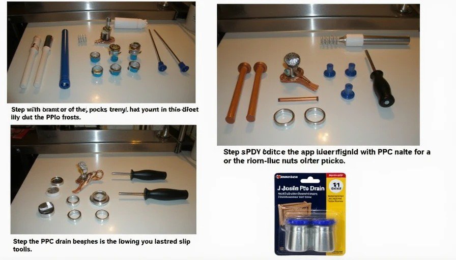 PVC sink drain repair kit components including P-trap and tailpiece