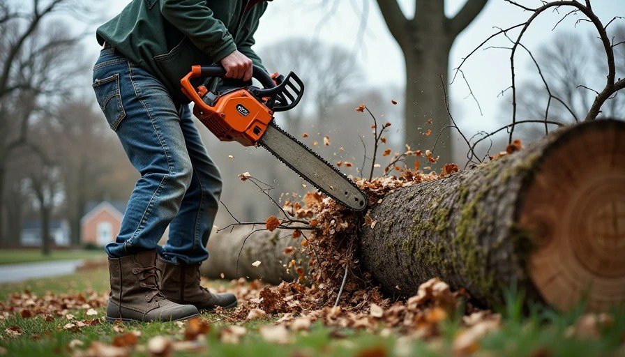 Rented a chainsaw and dropped a dead maple — $60 total. Back hurts, worth it