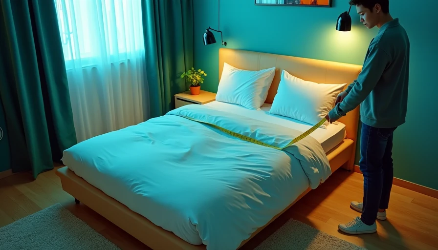 Visual context for twin bed slat length