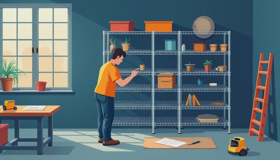 Illustration for wire shelf dividers diy